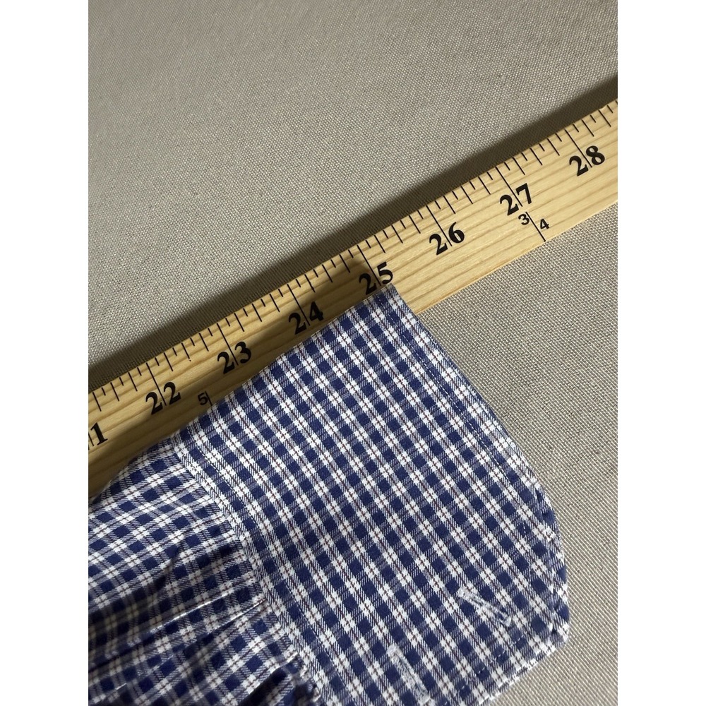 Rag & Bone Shirt Adult Size 15.5 Blue Tartan Plaid Button Down Mens Medium - Picture 9 of 9